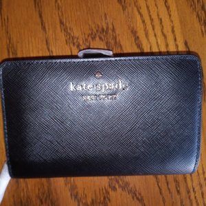 New Kate Spade staci saffiano leather medium L zip wallet